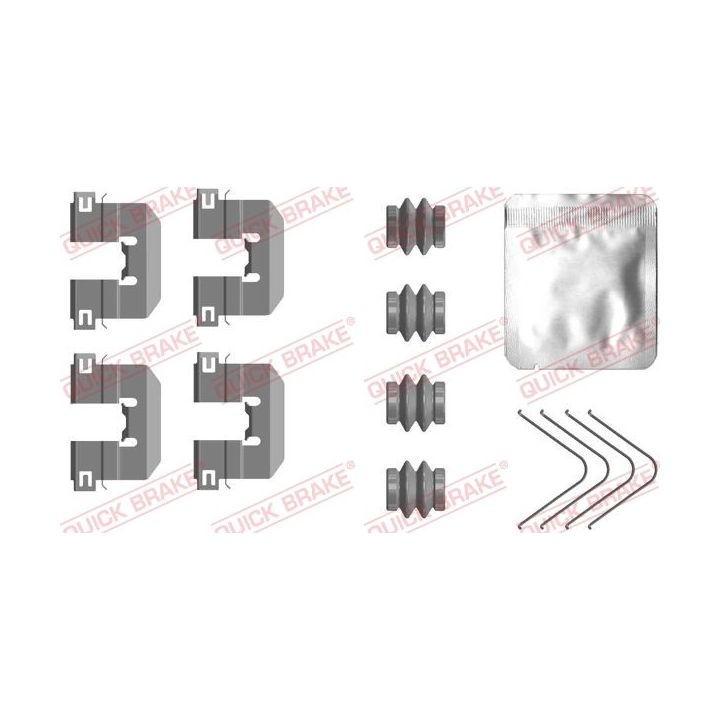 Priedų komplektas, diskinių stabdžių trinkelės QUICK BRAKE 109-0117