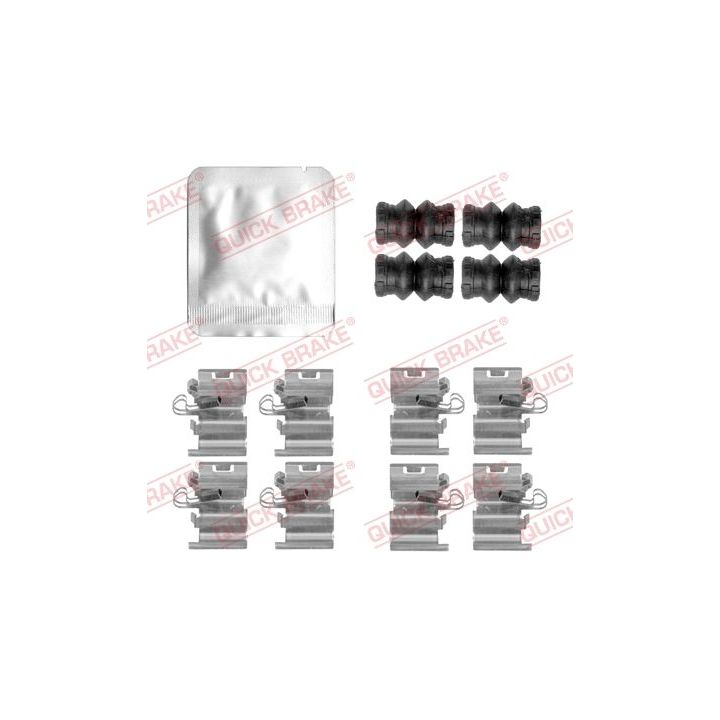 Priedų komplektas, diskinių stabdžių trinkelės QUICK BRAKE 109-0168
