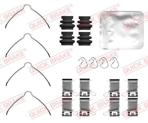 Priedų komplektas, diskinių stabdžių trinkelės QUICK BRAKE 109-0201