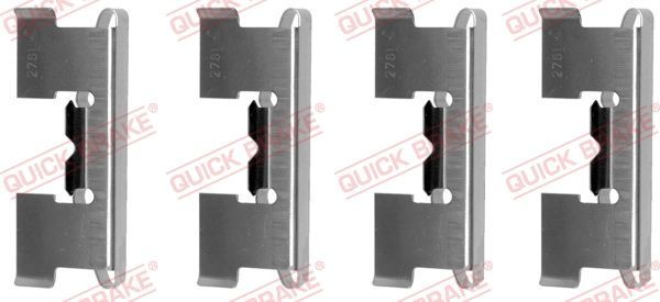 Priedų komplektas, diskinių stabdžių trinkelės QUICK BRAKE 109-1017
