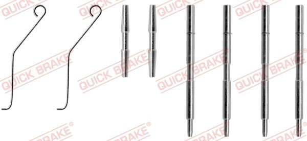 Priedų komplektas, diskinių stabdžių trinkelės QUICK BRAKE 109-1044