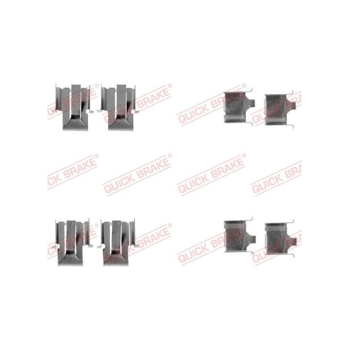 Priedų komplektas, diskinių stabdžių trinkelės QUICK BRAKE 109-1078
