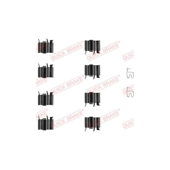 Priedų komplektas, diskinių stabdžių trinkelės QUICK BRAKE 109-1244