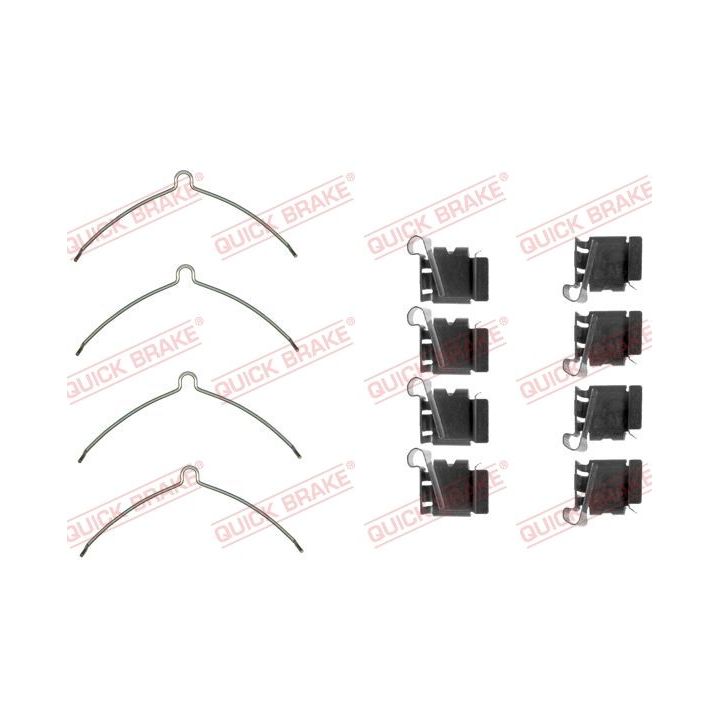 Priedų komplektas, diskinių stabdžių trinkelės QUICK BRAKE 109-1622
