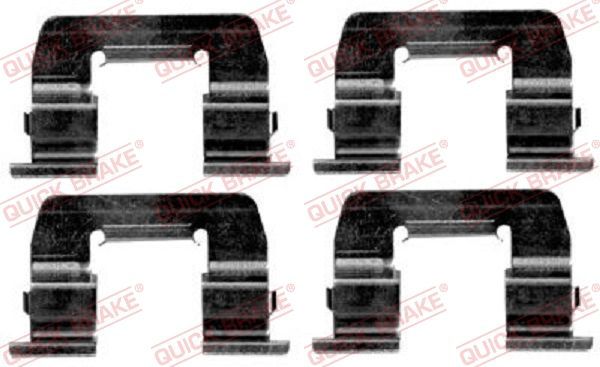 Priedų komplektas, diskinių stabdžių trinkelės QUICK BRAKE 109-1668