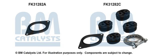 Montavimo komplektas, katalizatoriaus keitiklis BM CATALYSTS FK31282