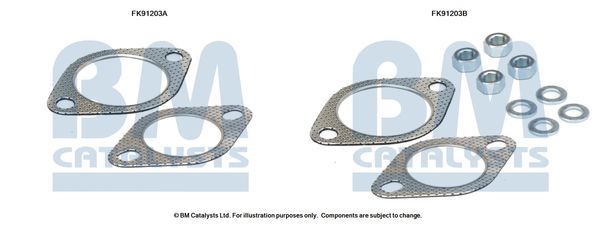 Montavimo komplektas, katalizatoriaus keitiklis BM CATALYSTS FK91203