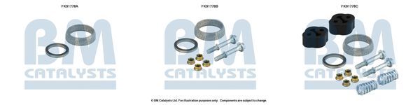 Montavimo komplektas, katalizatoriaus keitiklis BM CATALYSTS FK91778