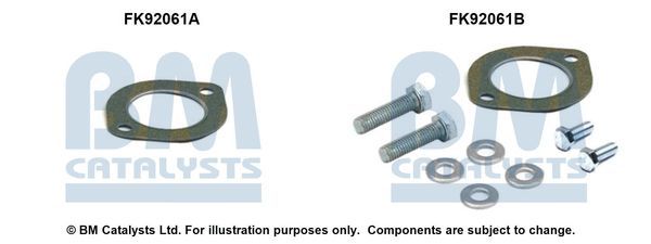 Montavimo komplektas, katalizatoriaus keitiklis BM CATALYSTS FK92061