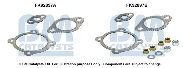 Montavimo komplektas, katalizatoriaus keitiklis BM CATALYSTS FK92897