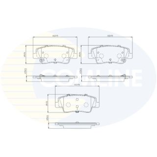 Stabdžių trinkelių rinkinys, diskinis stabdys COMLINE CBP33809