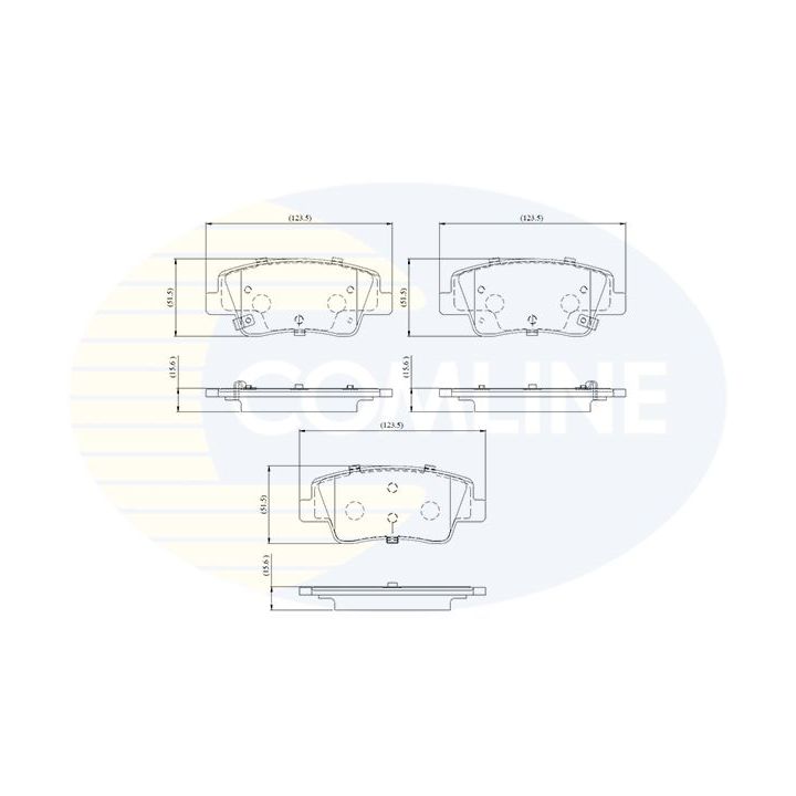 Stabdžių trinkelių rinkinys, diskinis stabdys COMLINE CBP33809