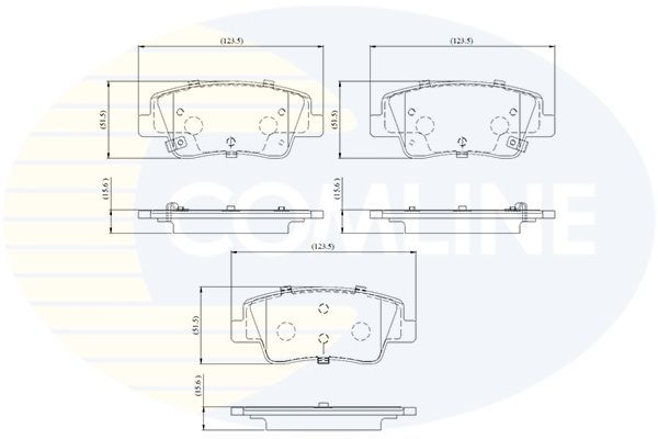Stabdžių trinkelių rinkinys, diskinis stabdys COMLINE CBP33809
