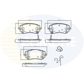 Stabdžių trinkelių rinkinys, diskinis stabdys COMLINE CBP34028