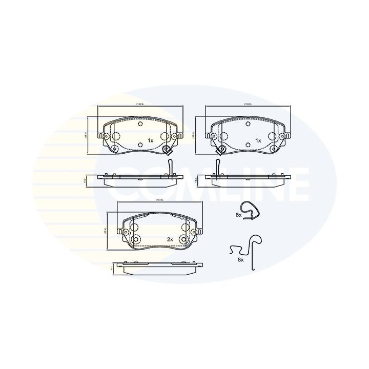 Stabdžių trinkelių rinkinys, diskinis stabdys COMLINE CBP34028