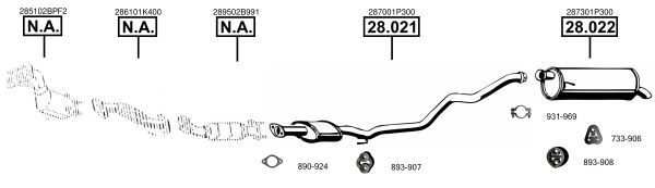 Išmetimo sistema ASMET HY151200