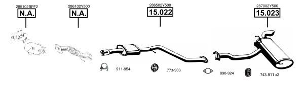 Išmetimo sistema ASMET HY152010