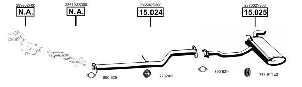 Išmetimo sistema ASMET HY152030