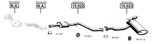 Išmetimo sistema ASMET KI281010