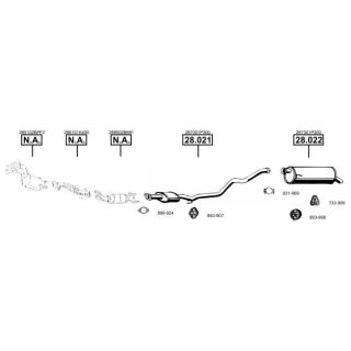 Išmetimo sistema ASMET KI281100