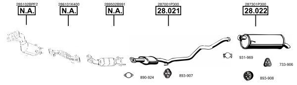 Išmetimo sistema ASMET KI281120