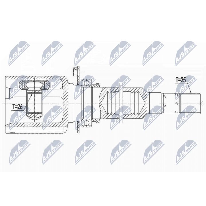Jungčių komplektas, kardaninis velenas NTY NPW-AR-009