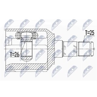 Jungčių komplektas, kardaninis velenas NTY NPW-AR-011