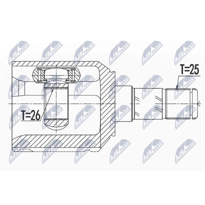 Jungčių komplektas, kardaninis velenas NTY NPW-AR-011