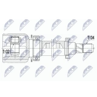 Jungčių komplektas, kardaninis velenas NTY NPW-BM-084