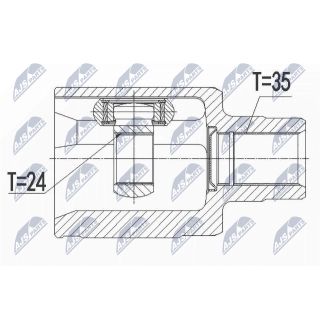Jungčių komplektas, kardaninis velenas NTY NPW-BM-090