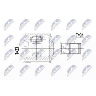 Jungčių komplektas, kardaninis velenas NTY NPW-BM-124