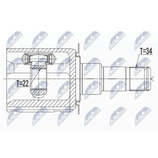 Jungčių komplektas, kardaninis velenas NTY NPW-CH-033
