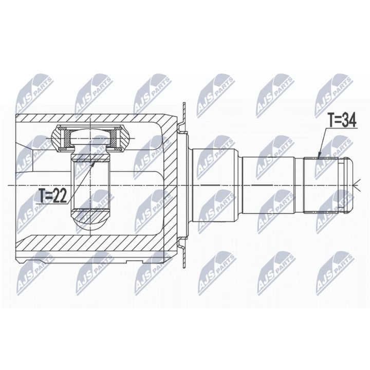 Jungčių komplektas, kardaninis velenas NTY NPW-CH-033