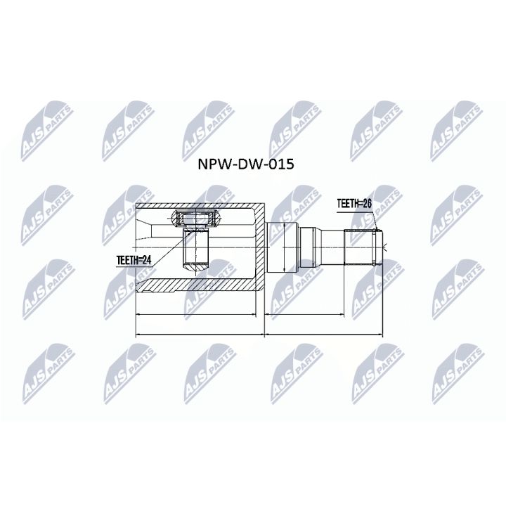 Jungčių komplektas, kardaninis velenas NTY NPW-DW-015