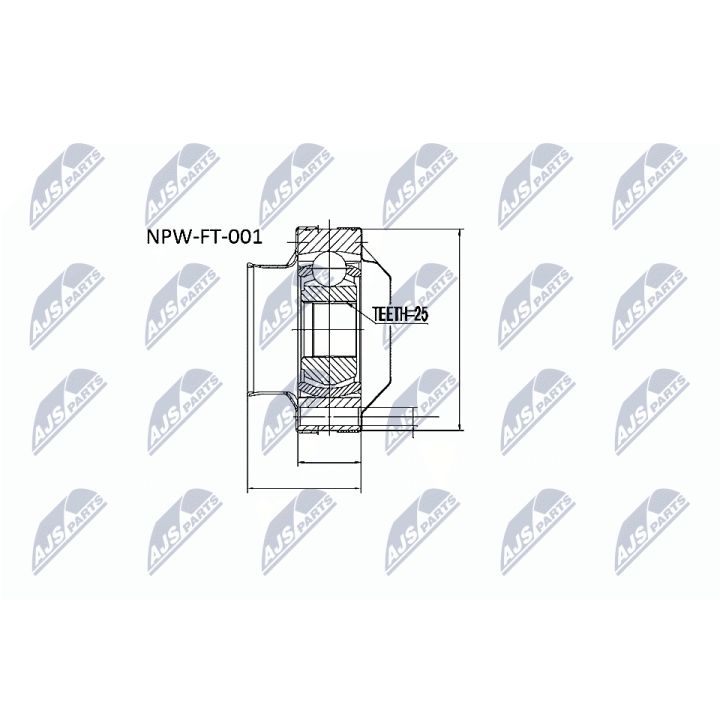 Jungčių komplektas, kardaninis velenas NTY NPW-FT-001A