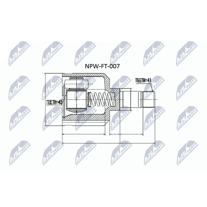 Jungčių komplektas, kardaninis velenas NTY NPW-FT-007