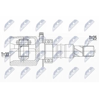 Jungčių komplektas, kardaninis velenas NTY NPW-FT-046