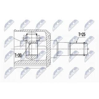 Jungčių komplektas, kardaninis velenas NTY NPW-HY-501