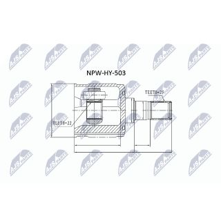 Jungčių komplektas, kardaninis velenas NTY NPW-HY-503