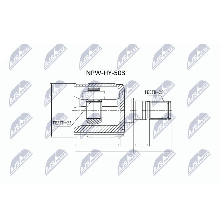 Jungčių komplektas, kardaninis velenas NTY NPW-HY-503