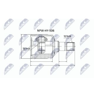 Jungčių komplektas, kardaninis velenas NTY NPW-HY-506