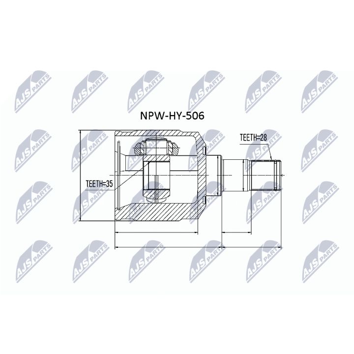 Jungčių komplektas, kardaninis velenas NTY NPW-HY-506