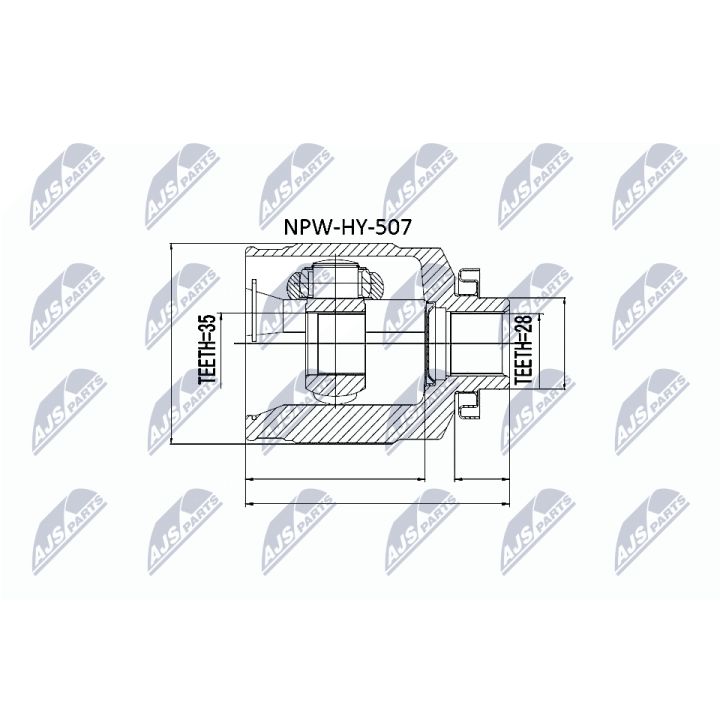 Jungčių komplektas, kardaninis velenas NTY NPW-HY-507