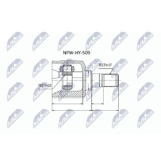 Jungčių komplektas, kardaninis velenas NTY NPW-HY-509
