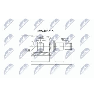 Jungčių komplektas, kardaninis velenas NTY NPW-HY-510