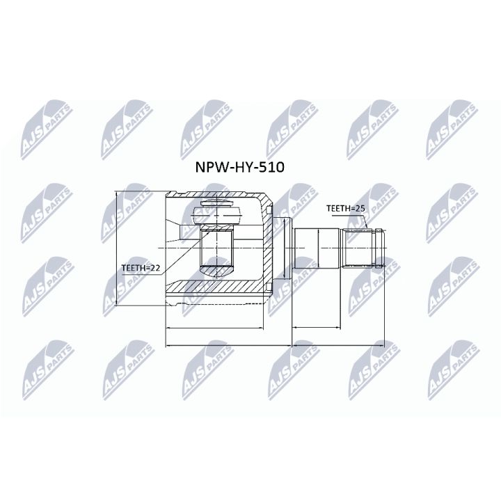 Jungčių komplektas, kardaninis velenas NTY NPW-HY-510