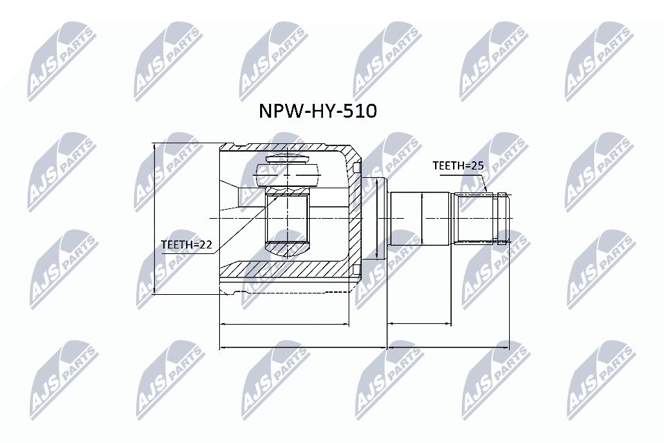 Jungčių komplektas, kardaninis velenas NTY NPW-HY-510