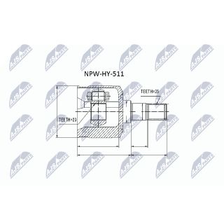 Jungčių komplektas, kardaninis velenas NTY NPW-HY-511