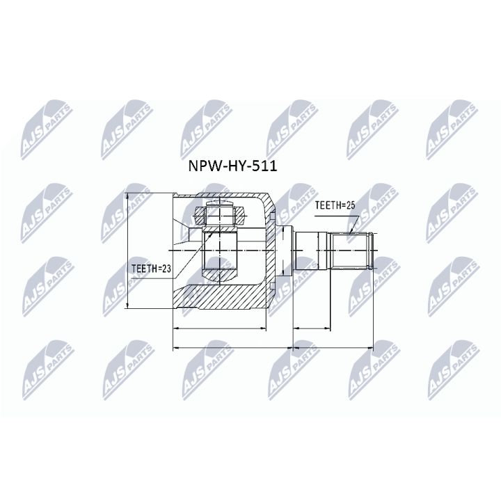 Jungčių komplektas, kardaninis velenas NTY NPW-HY-511
