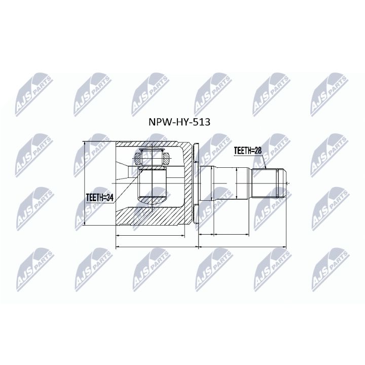 Jungčių komplektas, kardaninis velenas NTY NPW-HY-513
